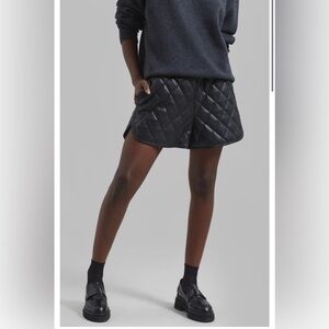 The Frankie Shop Kingston Faux Leather Shorts size S